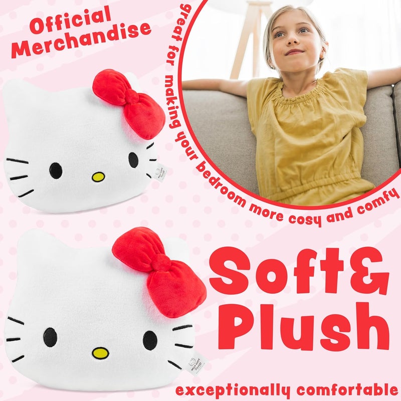 Get Trend Hello Kitty 3D Plush Pillow Soft Throw Sham Pillow Stuffed Kawaii Character Women Teens Kids Bedroom Accessories 14.6” x 12.6”, Gifts for Her - Image 2